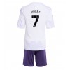 Manchester United Mason Mount #7 Borta Kläder Barn 2025-26 Kortärmad (+ Korta byxor)